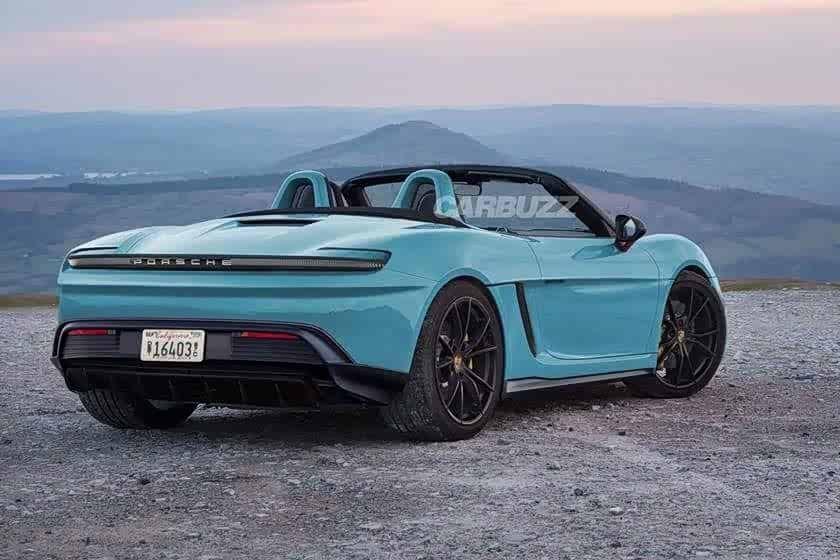 全新保时捷718纯电动版本渲染图 颜值很高