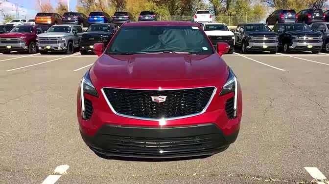 红色凯迪拉克xt4外观内饰实拍展示