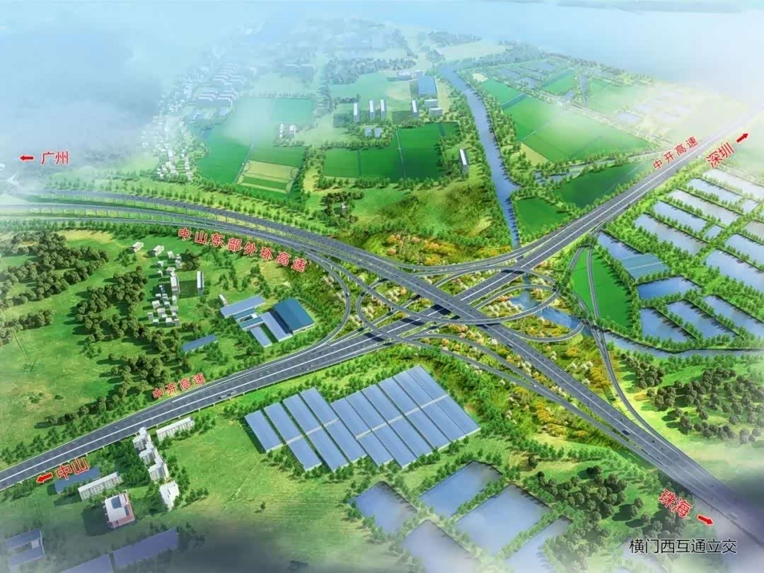 起点在中山的东部外环高速预计与深中通道同步建成