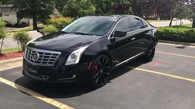 凯迪拉克xts改装22寸轮毂效果展示