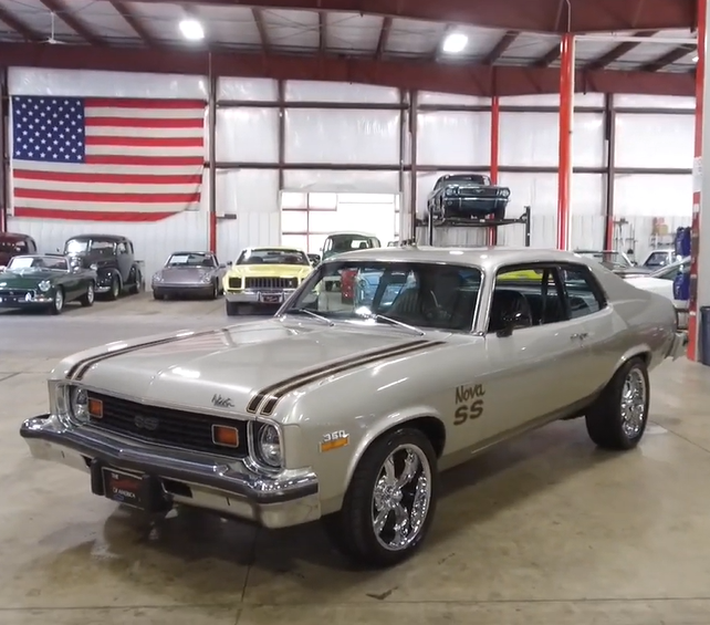 酷酷的灰色车身!1974年 chevy nova ss