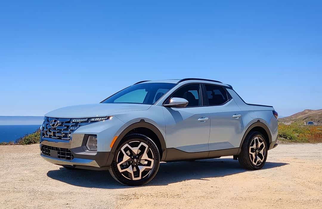 高颜值的时尚皮卡 前卫的造型 全新现代santa cruz实车