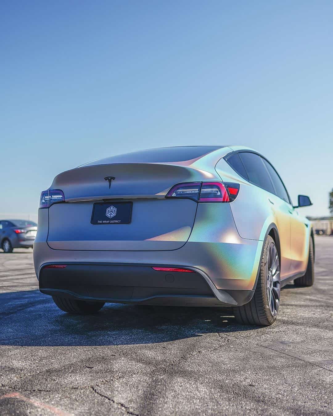 车身涂装是亮点 很时尚运动 全新特斯拉model y实车