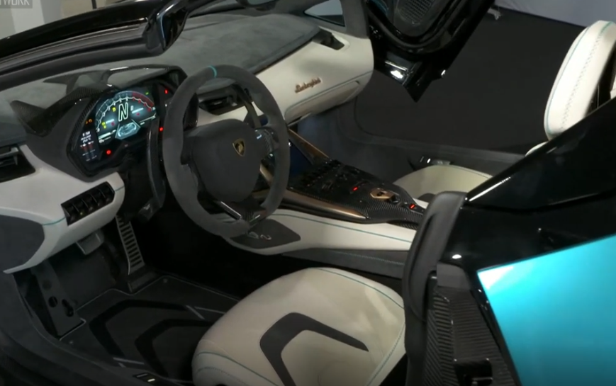 顶级超跑内饰欣赏,兰博基尼sian roadster