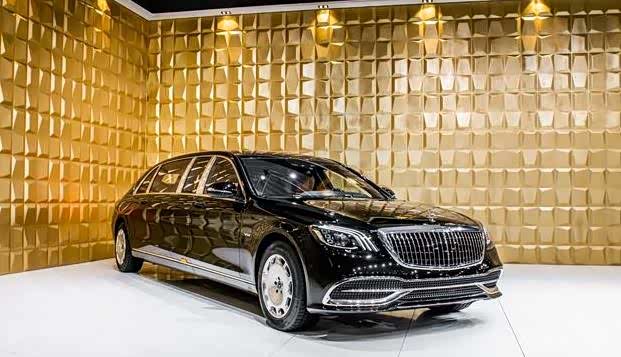 迈巴赫s650普尔曼造型如同黑武士