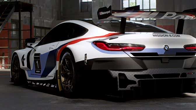 2018宝马m8gte赛道版!硕大的尾翼彰显极致空气动力学