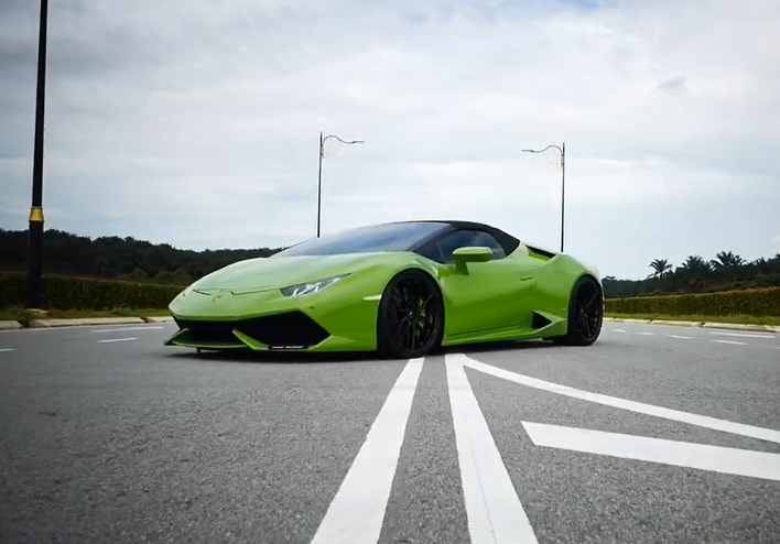 绿色"小牛",兰博基尼huracan lp610-4 spyder