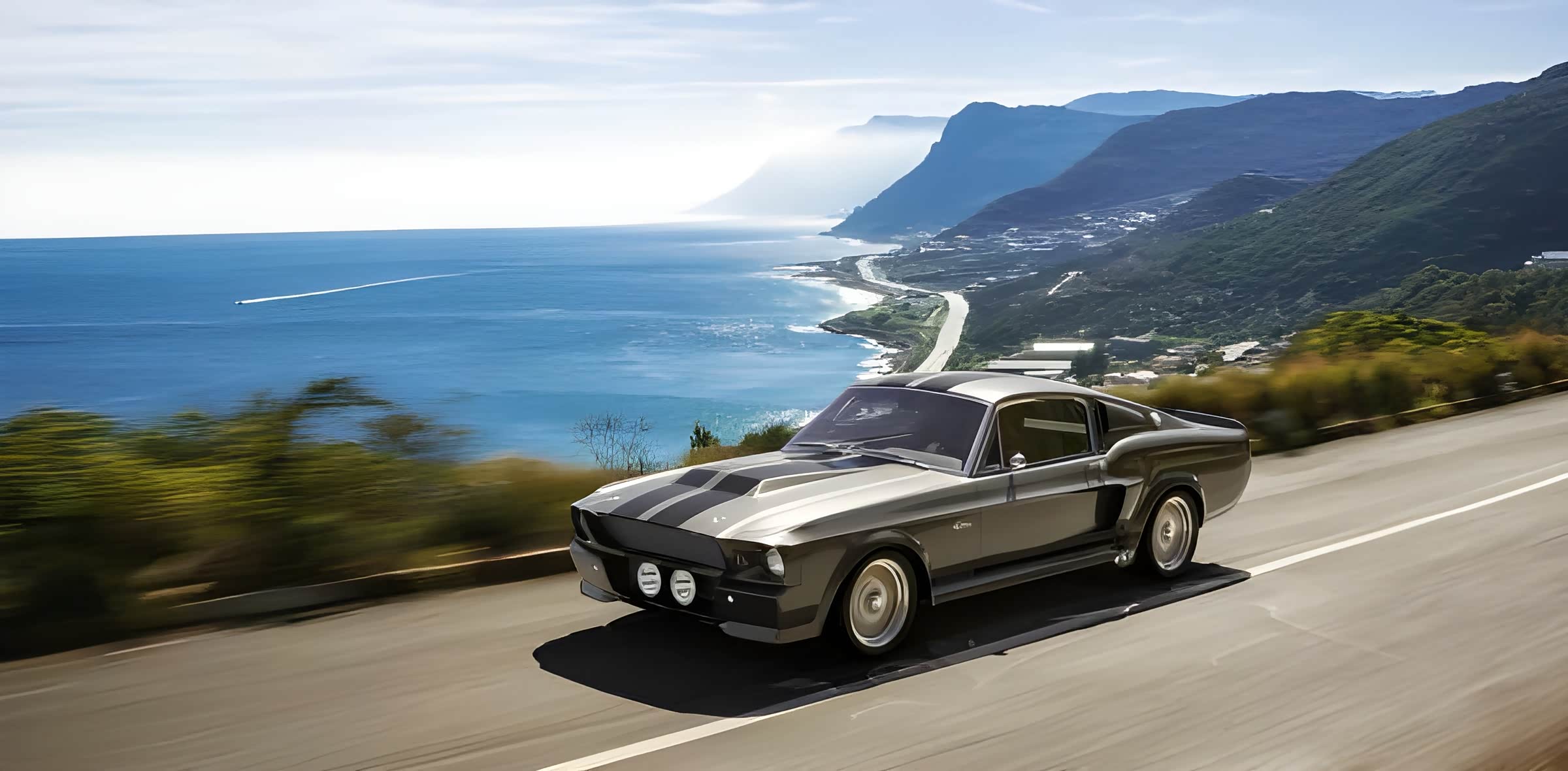 美式传奇肌肉跑车福特mustang黑曜魅影特别版