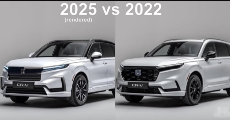 2025款本田crv油电混合_全新一代本田CR-V渲染图_2025款本田CR-V设计细节