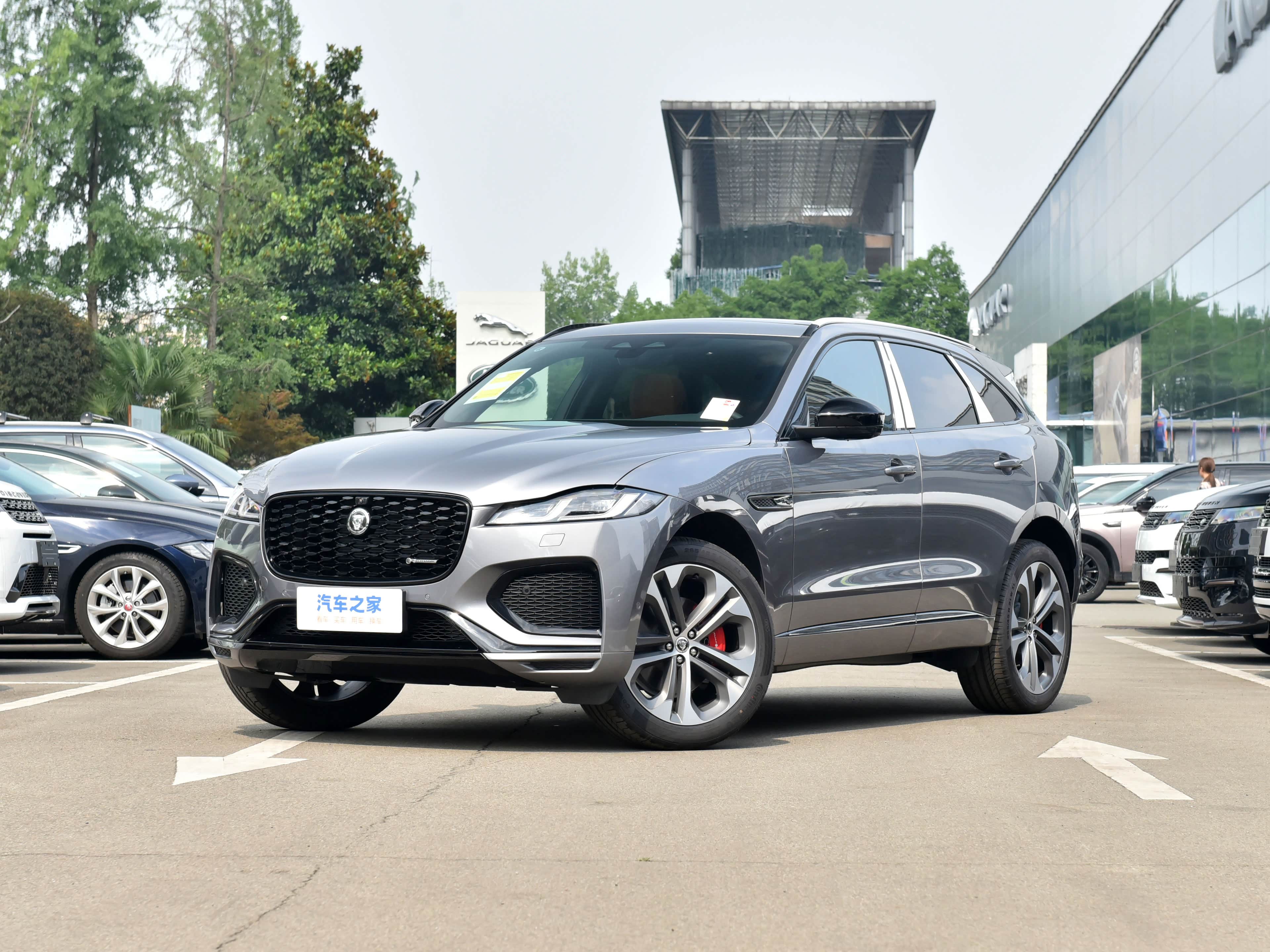 点阵式亮片分布的格栅,鲜艳的红豹标志更显抢眼