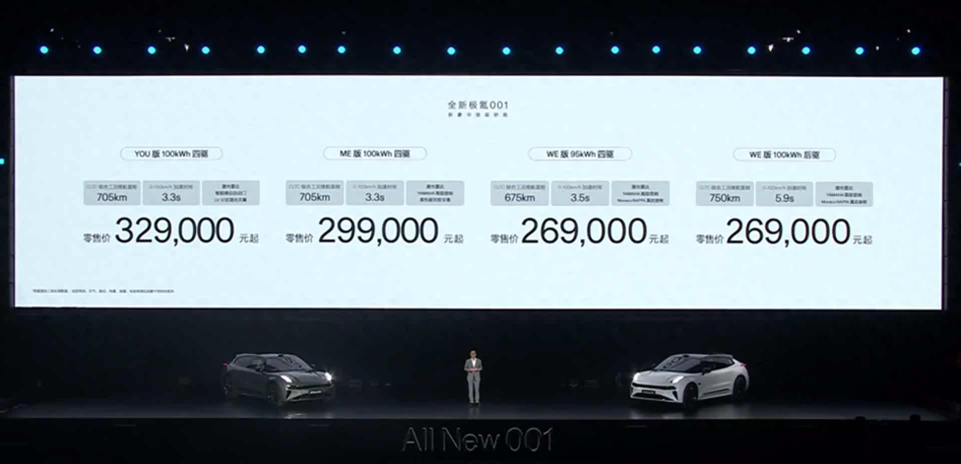 官方指导价26.9万元-32.9万元新款极氪001正式上市_车家号_发现车生活_汽车之家