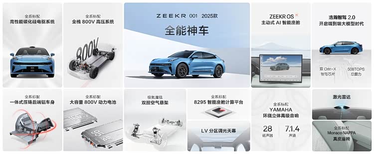 浩瀚智驾2.0首发,2025款极氪001、极氪007全能上市_车家号_发现车生活_汽车之家