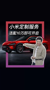 小米汽车定制服务，选配10万才可开启！ 雷军：实际上也很挣钱