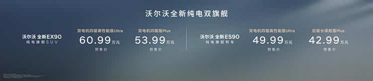 沃尔沃全新EX90与沃尔沃全新ES90正式开启预售