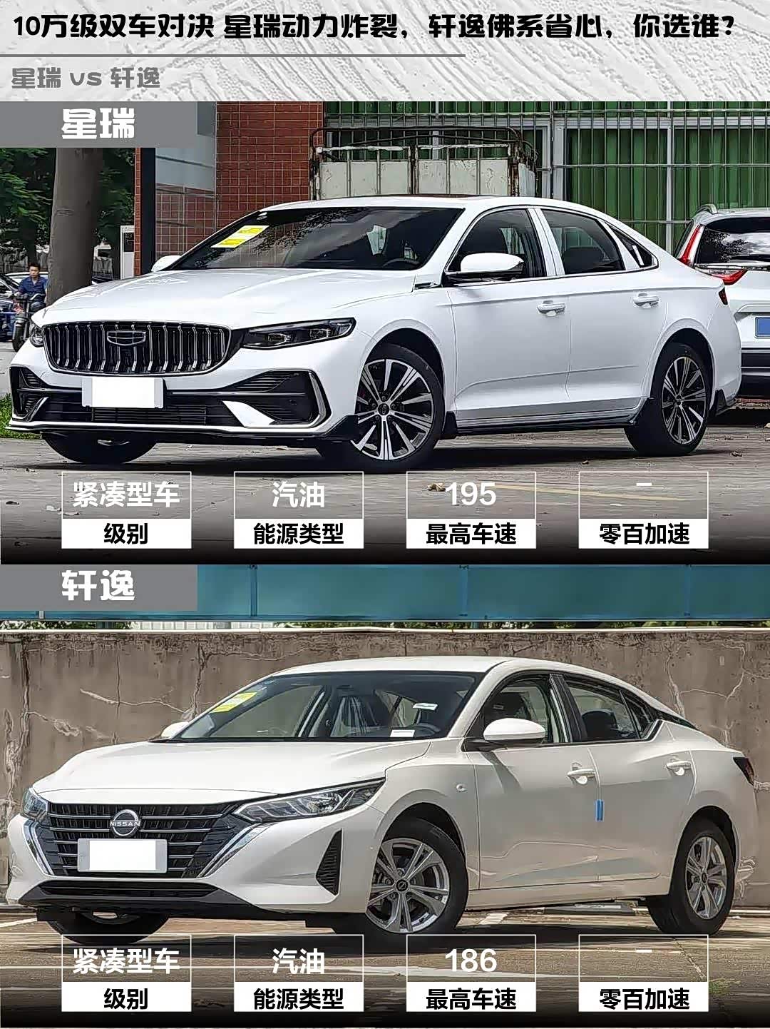 10万级双车对决 星瑞动力炸裂,轩逸佛系省心,你选谁?_车家号_发现车生活_汽车之家