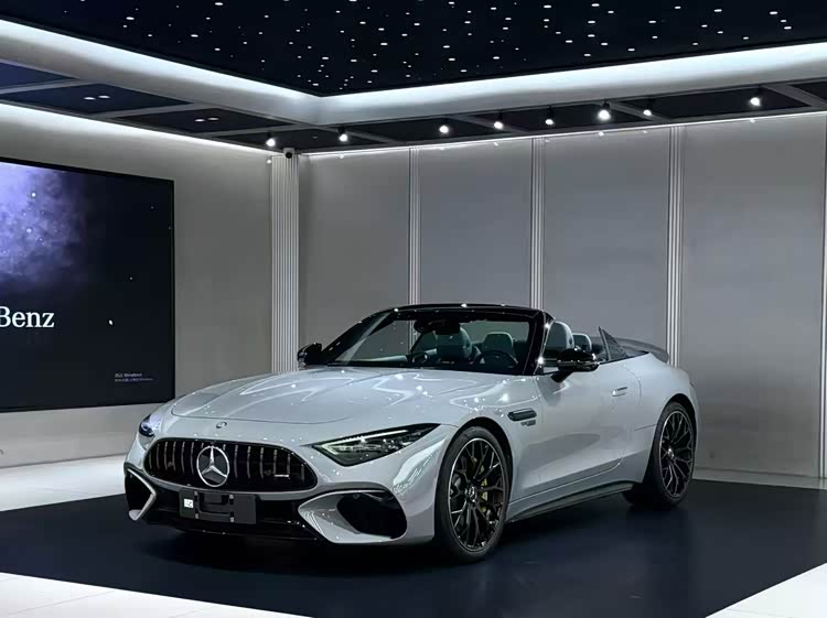 25年奔驰AMG SL63 四驱敞篷版本,远峰灰外观/鼠尾草绿内饰_车家号_发现车生活_汽车之家