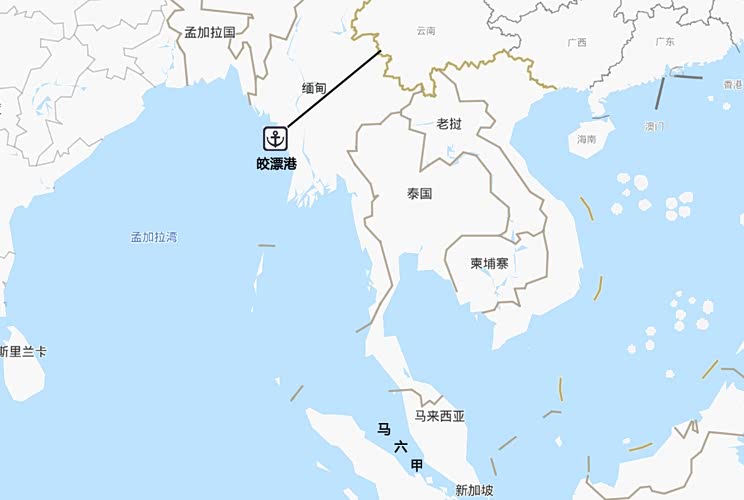 『石油在皎漂港卸货后直接通过石油管线进入云南境内』作为战略后手