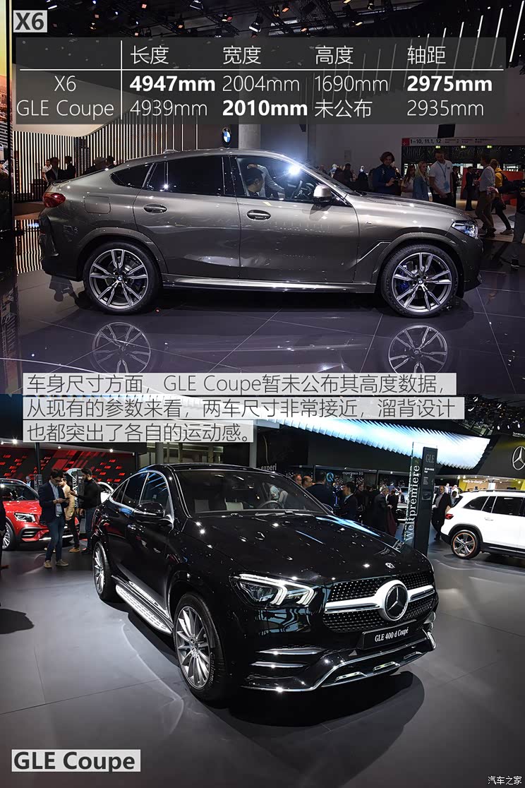 针锋相对宝马x6对比奔驰glecoupe