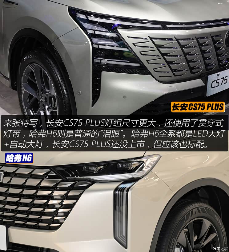 老对手友谊赛 长安cs75 plus对比哈弗h6