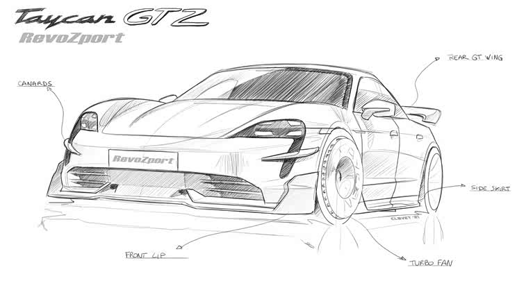 电动猛兽revozport改装保时捷taycan _环球汽车迷