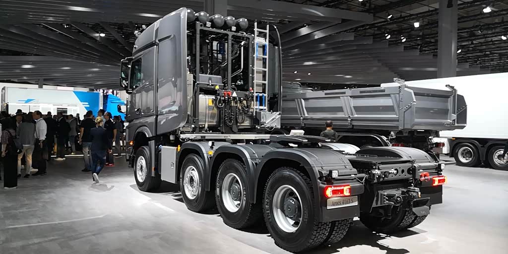 【直击汉诺威车展】真正的大件王!奔驰arocs slt牵引车