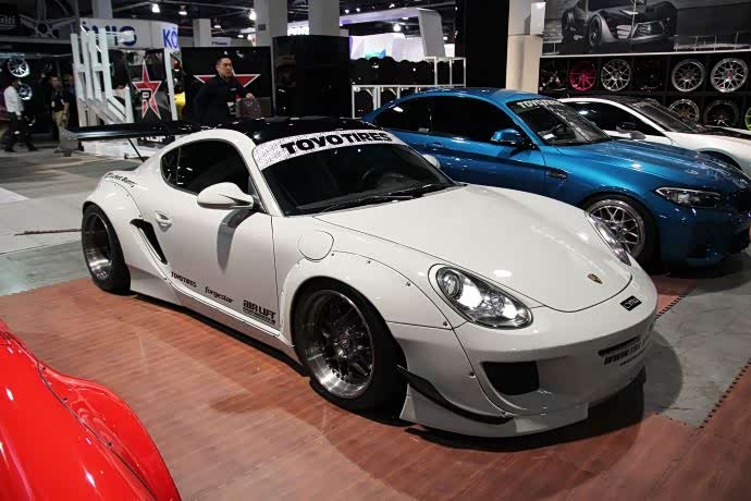 火箭兔上身!保时捷cayman 987宽体改装