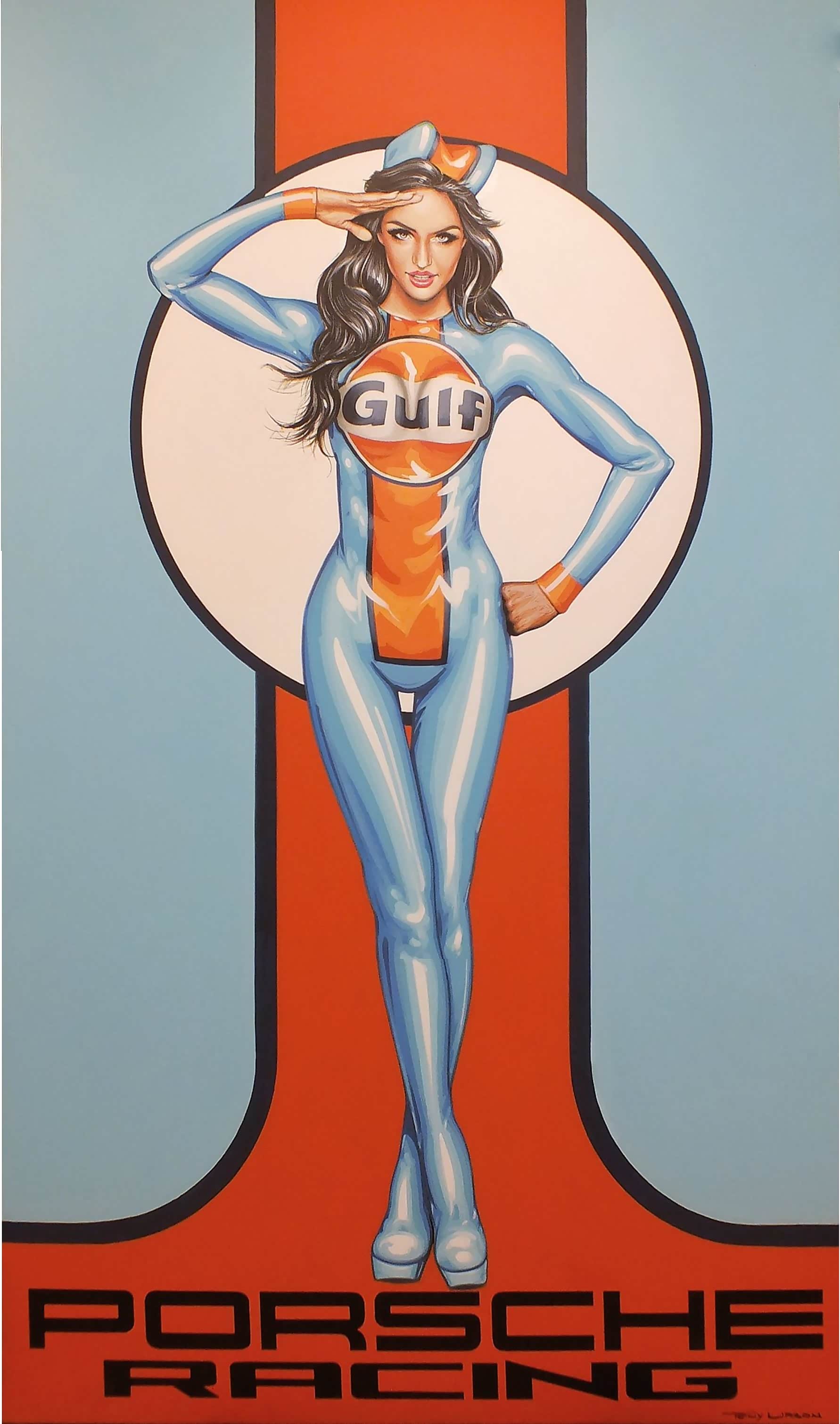 美国pin-up女郎与汽车,tonyupson画作