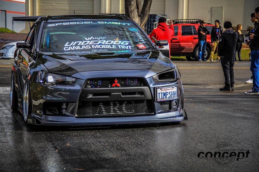 三菱evo Ⅹ爆改氮气加速,变身"独眼龙"才是街霸最帅的样子!_车家号_发