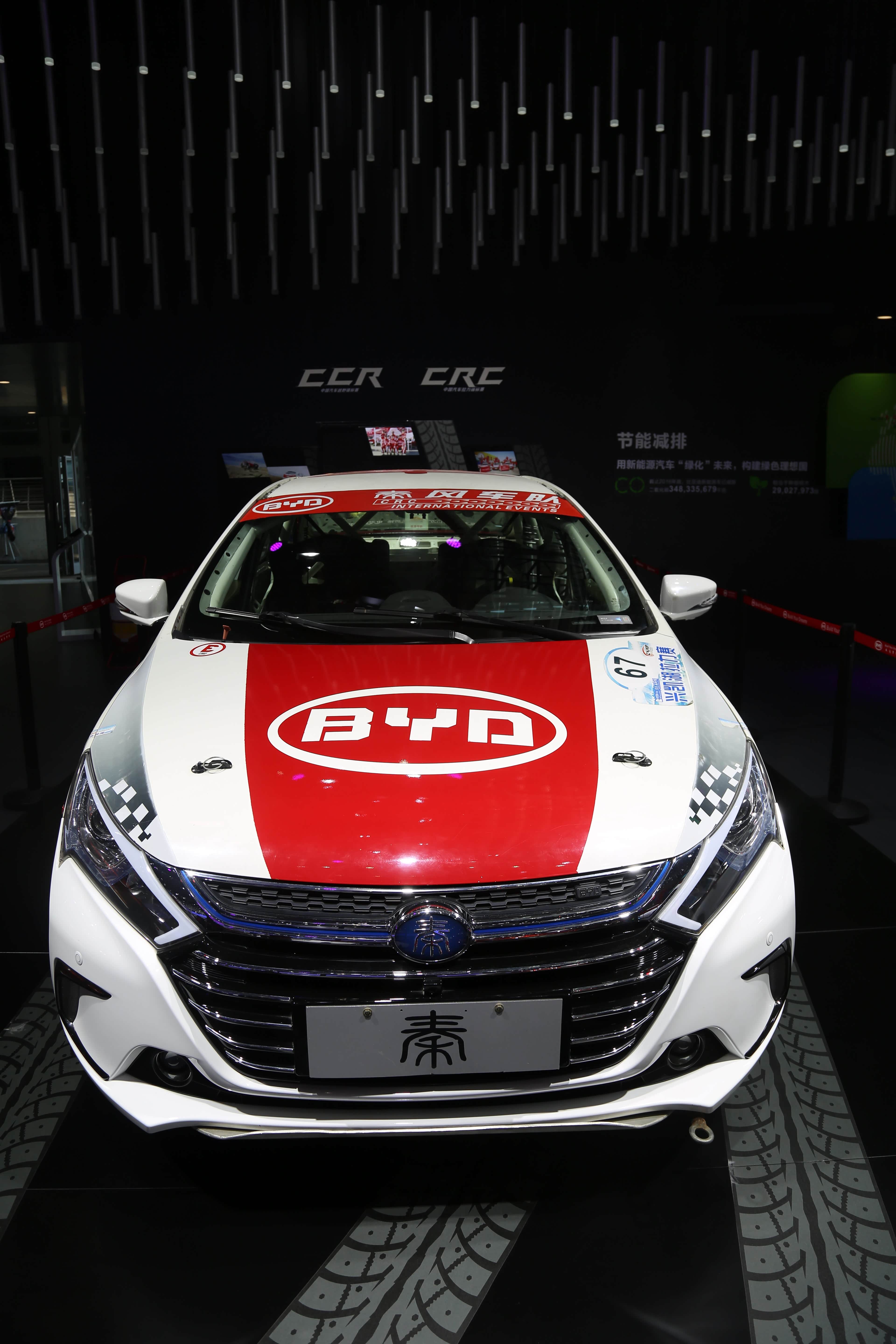 比亚迪秦67号赛车实拍,征战中国汽车拉力锦标赛车型!