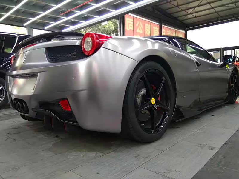 法拉利458车身改色贴膜电光钛灰-超强质感