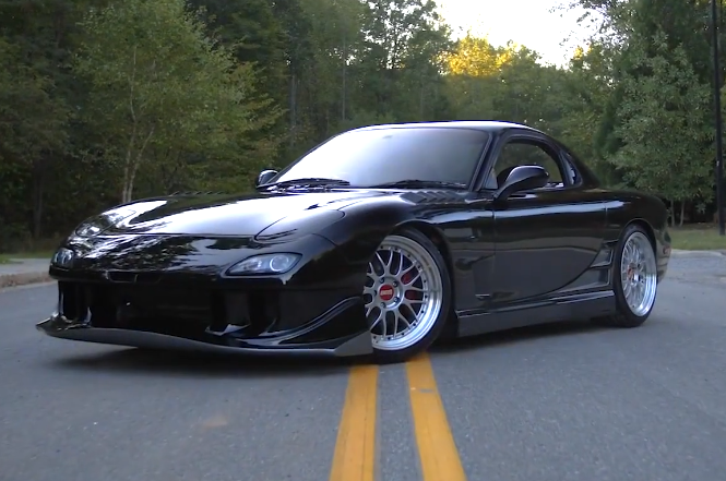 视频 黑色马自达rx 7 和bbs轮毂的完美搭配 车家号 汽车之家