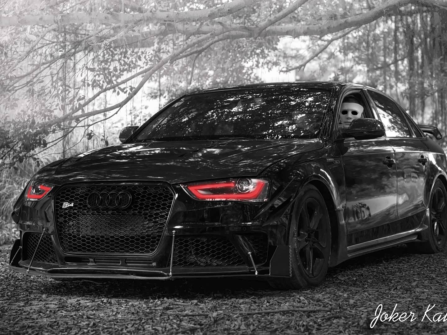 东莞车友花20万将奥迪a4变身黑武士改完后竟然有jdm的感觉