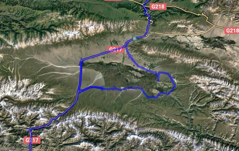 当天的行车轨迹图