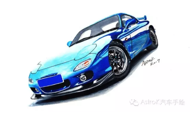 文章 手绘 头文字d 高桥启介座驾fd3s 车家号 汽车之家