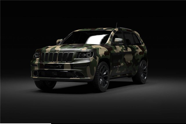 硬派越野的必备物件 迷彩绿让jeep大切诺基变得与众不同