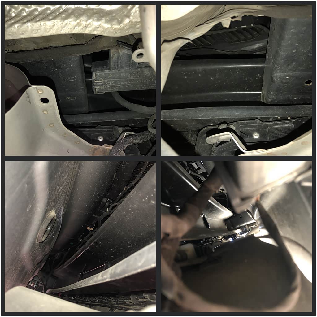 好在防撞梁清晰可见没变形和修复痕迹