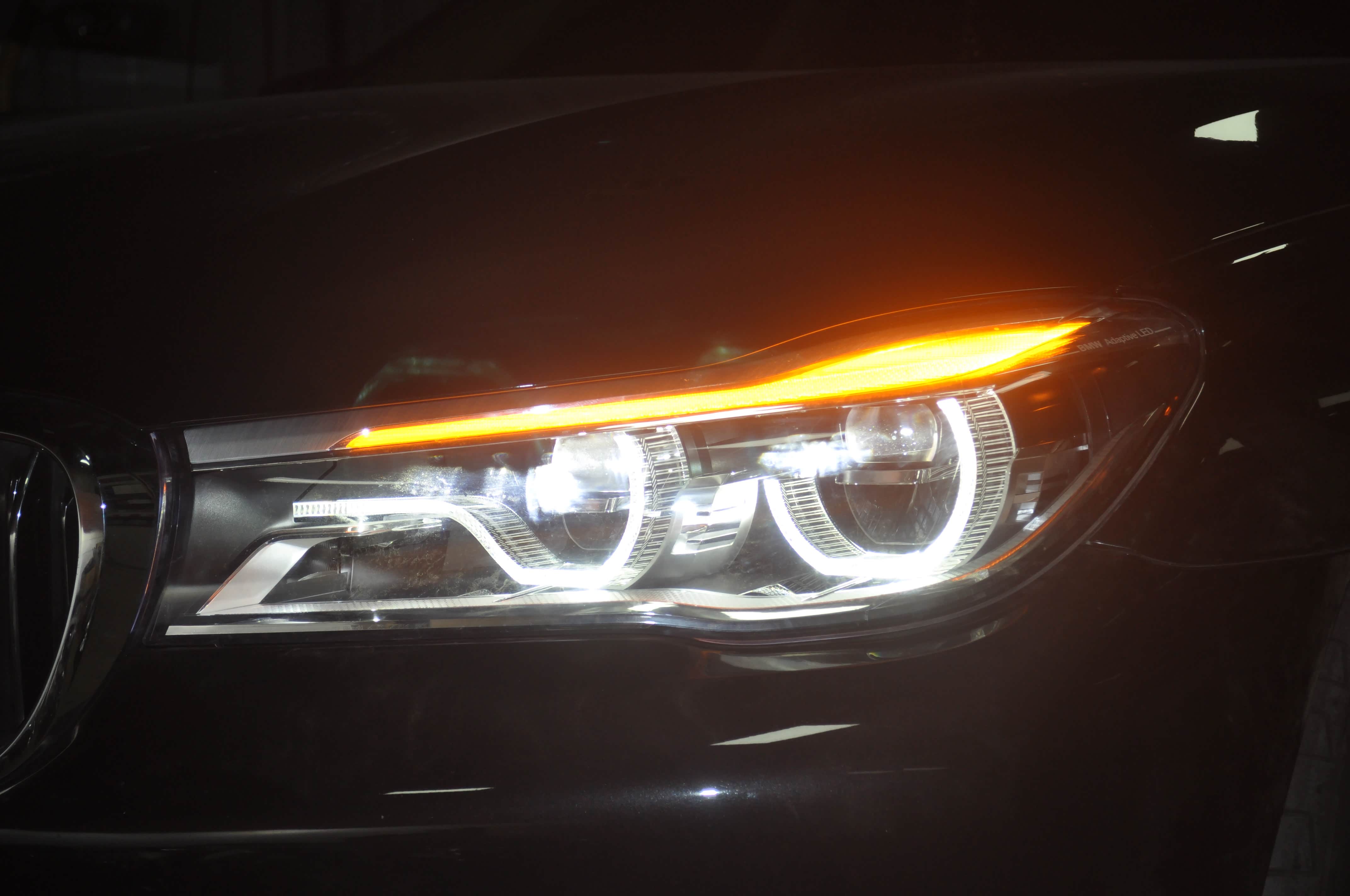 宝马7系g12低配升高配原厂全led大灯总成 直接安装电脑编程