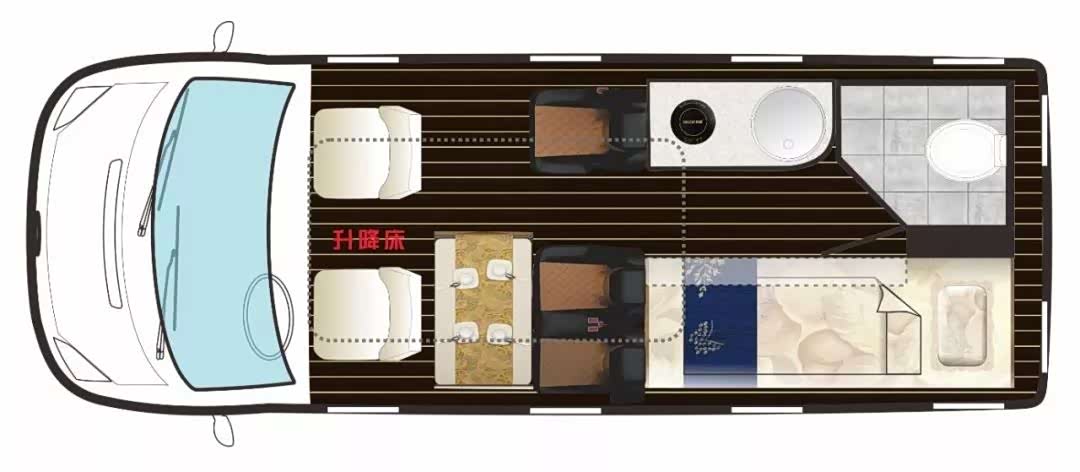 凯伦宾威b型福特全顺b型房车难得见到有3种布局你喜欢哪款呢