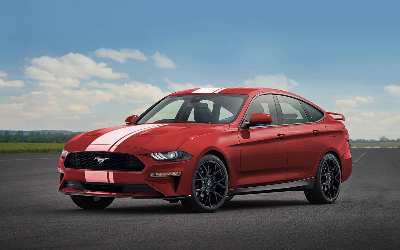 福特mustang四门版假想图爆出!这是3系gt么?