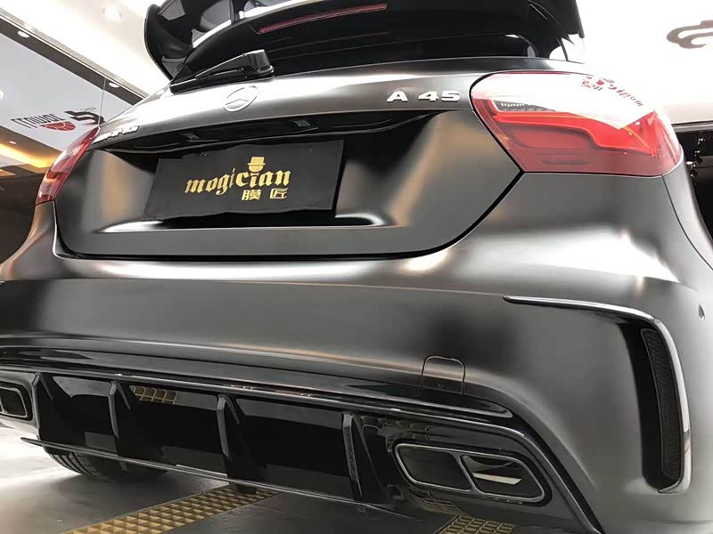 "黑骑士",奔驰 amga45 改色电光黑