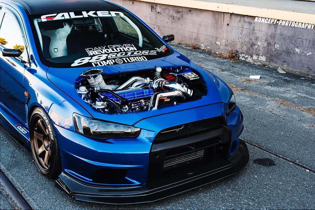 三菱evo Ⅹ爆改氮气加速,变身"独眼龙"才是街霸最帅的样子!