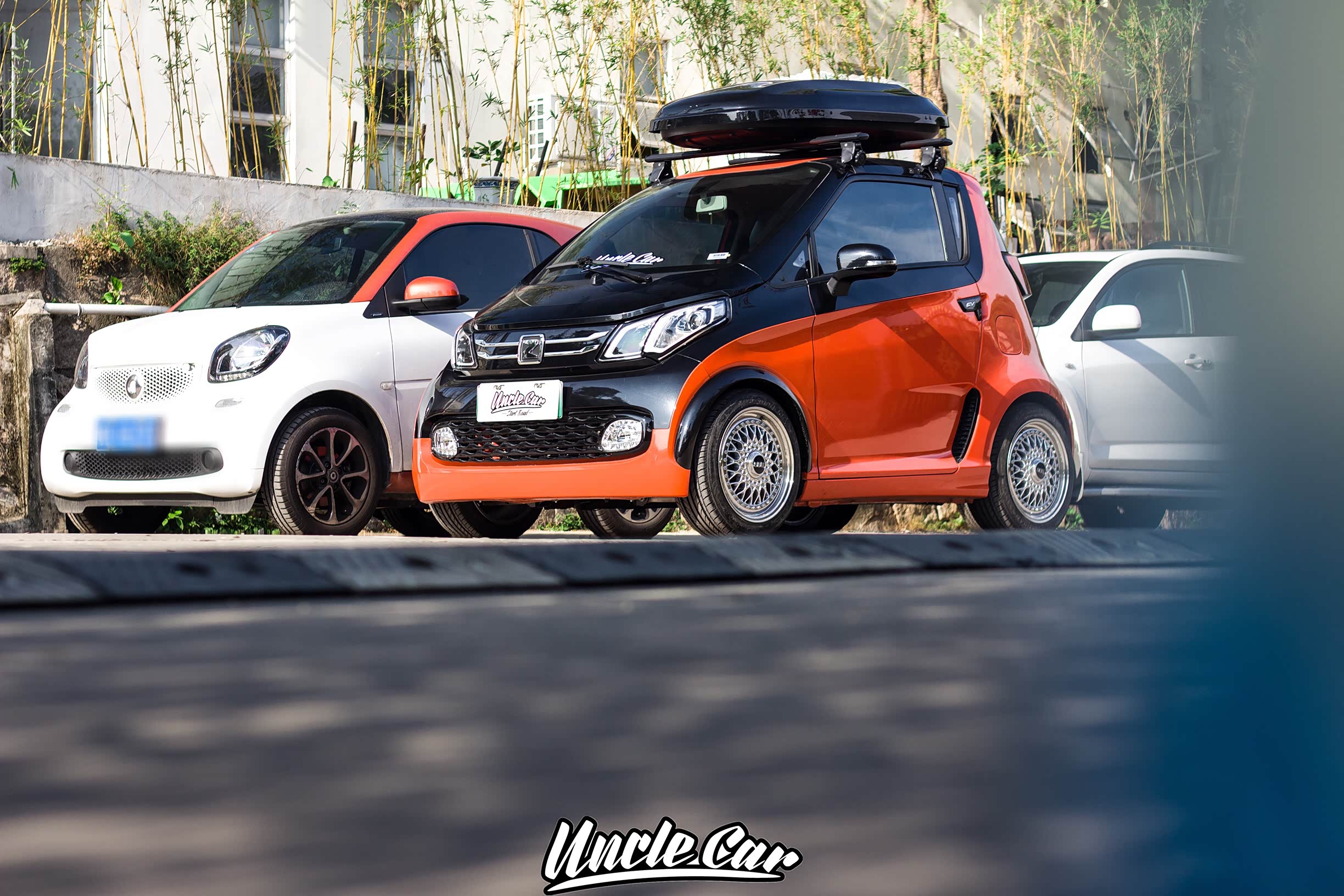 谁说国产车就不如别人,看看这辆电动车众泰e200轻改案例!